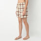Regular Fit Checkered Above Knee Mid Rise Shorts