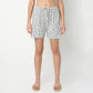 Regular Fit Animal Print Above Knee Mid Rise Shorts