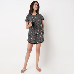 Cotton Printed Lounge Shorts