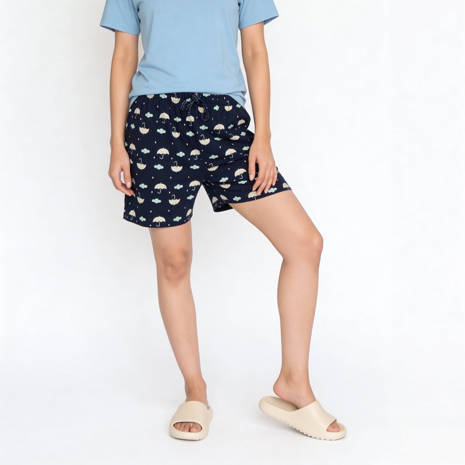 Cotton Printed Lounge Shorts