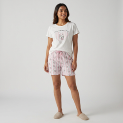 Regular Fit Abstract Sleepwear Shorts