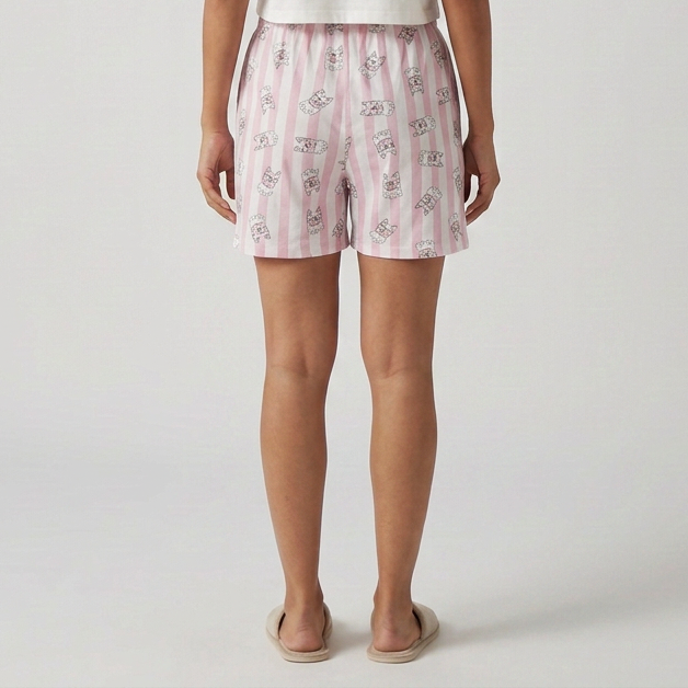 Regular Fit Abstract Sleepwear Shorts