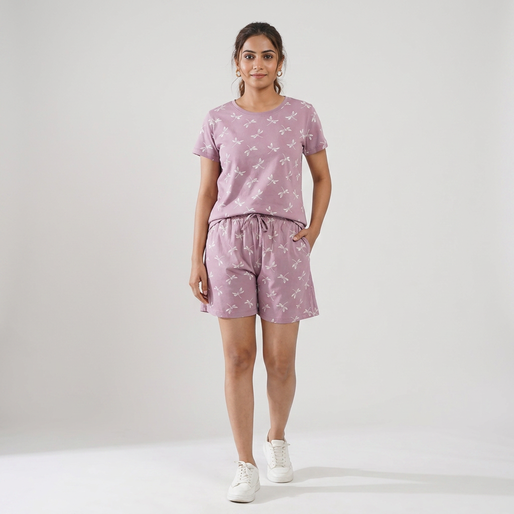 Cotton Printed Lounge Shorts