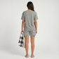 Cotton Checkered Lounge Shorts