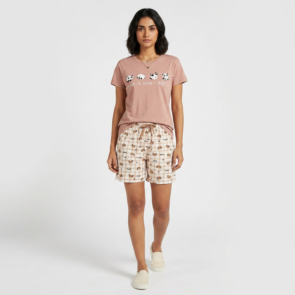 Cotton Printed Lounge Shorts