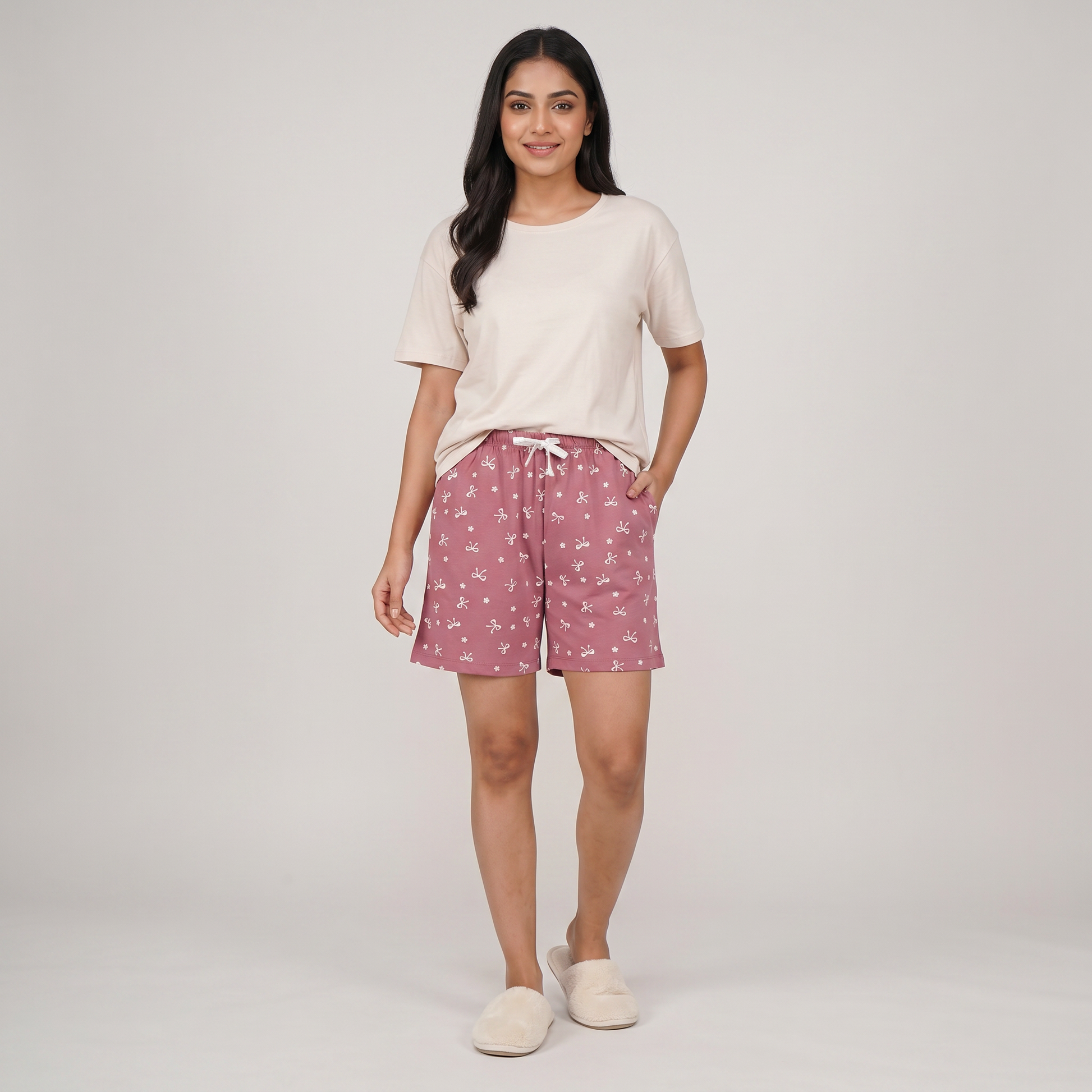 Cotton Printed Lounge Shorts