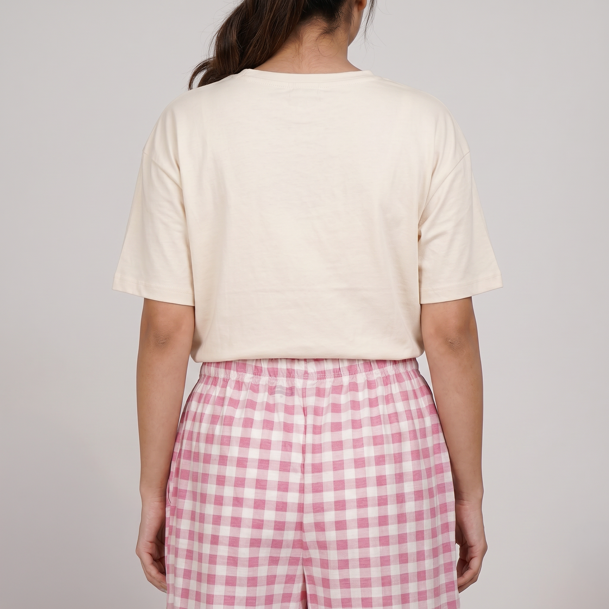 Cotton Checkered Lounge Shorts