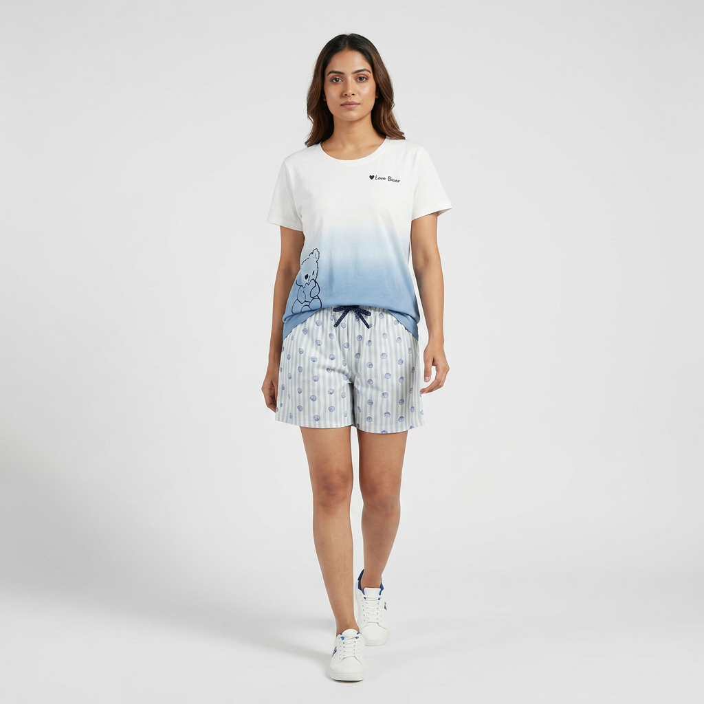 Cotton Printed Lounge Shorts