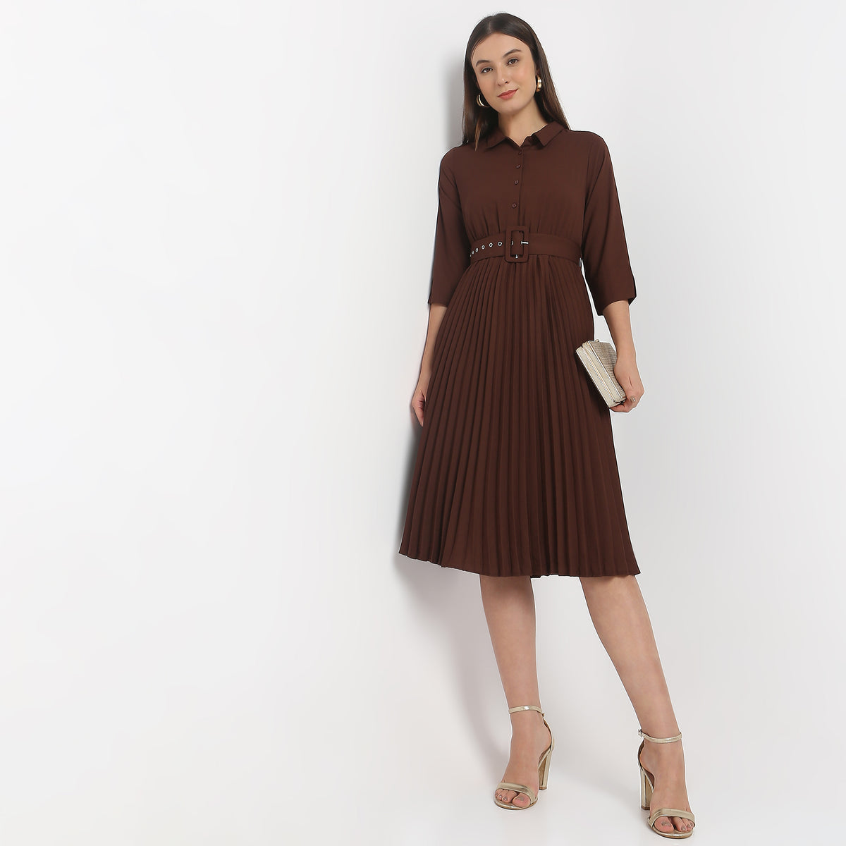 Slim Fit Solid Dress