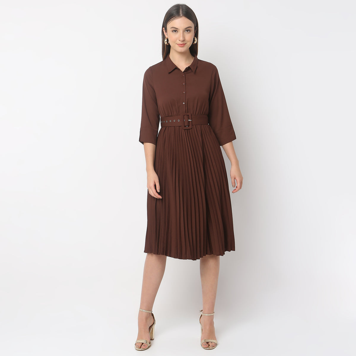 Slim Fit Solid Dress