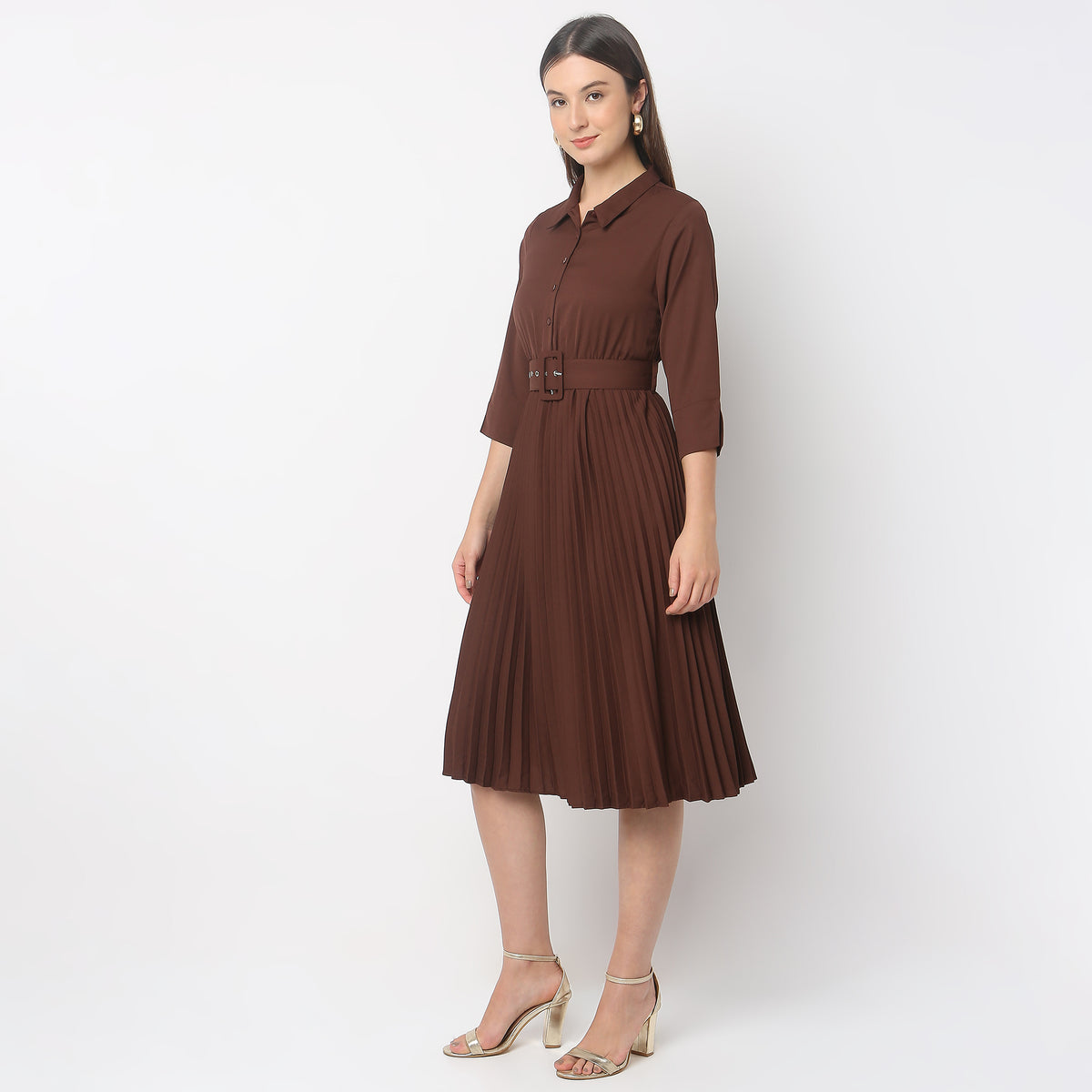 Slim Fit Solid Dress