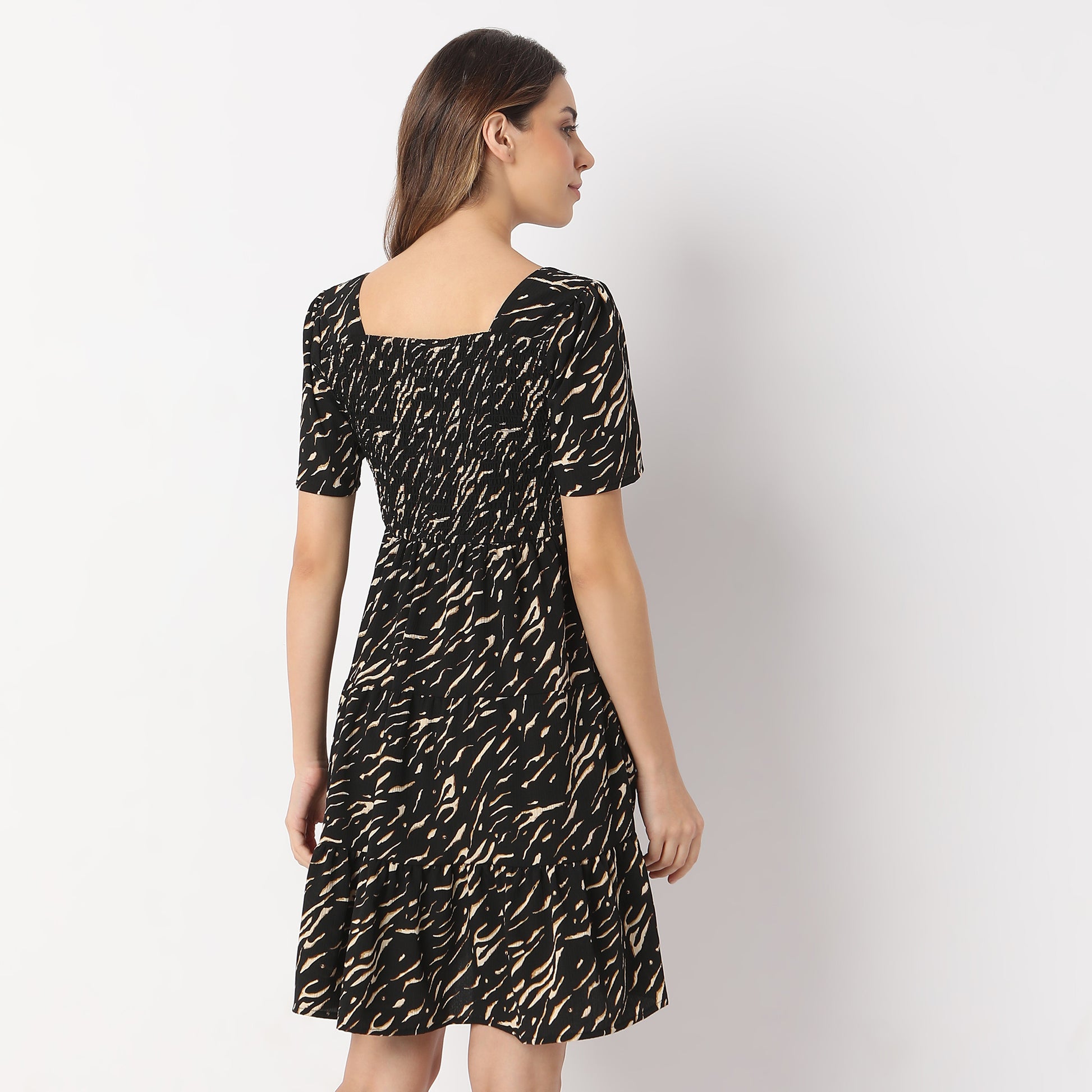 Regular Fit Printed Dress