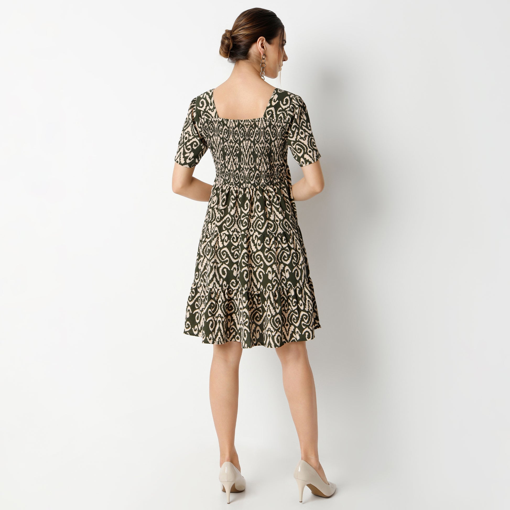 Regular Fit Printed Dress