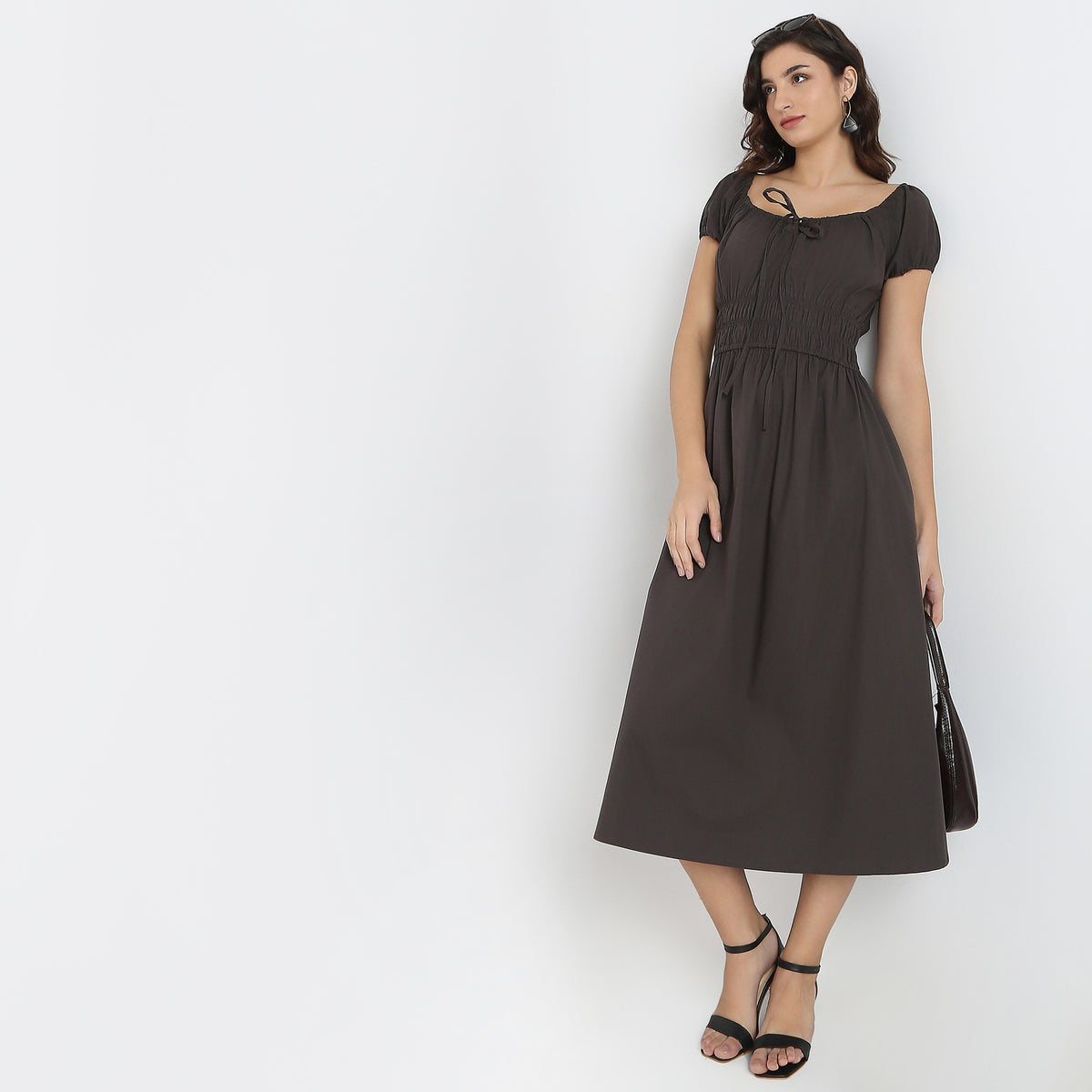 Regular Fit Solid Dress