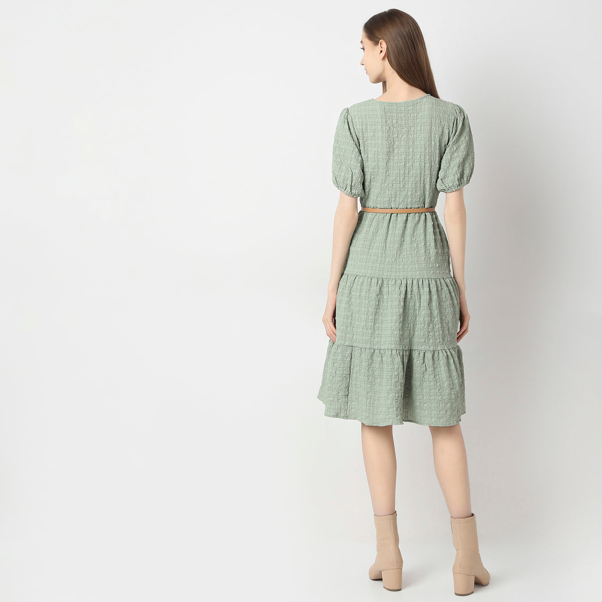 Regular Fit Solid Dress