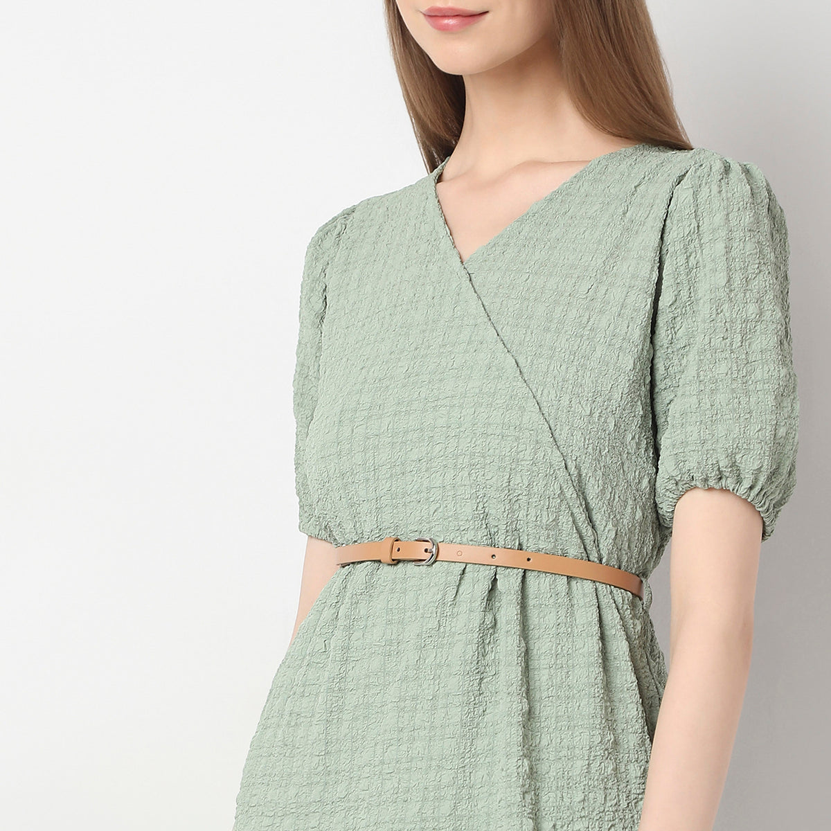 Regular Fit Solid Dress