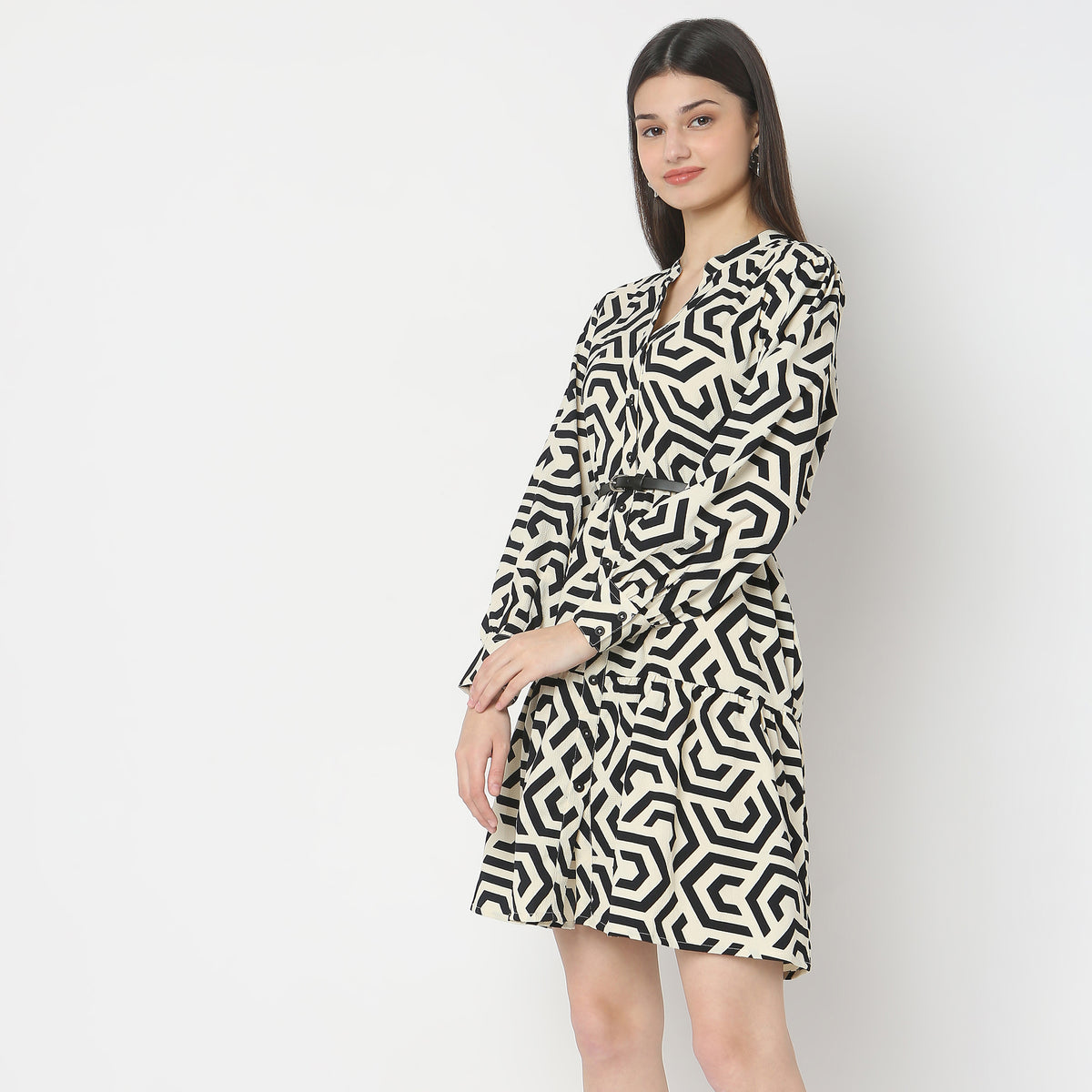 Regular Fit Printed Dress