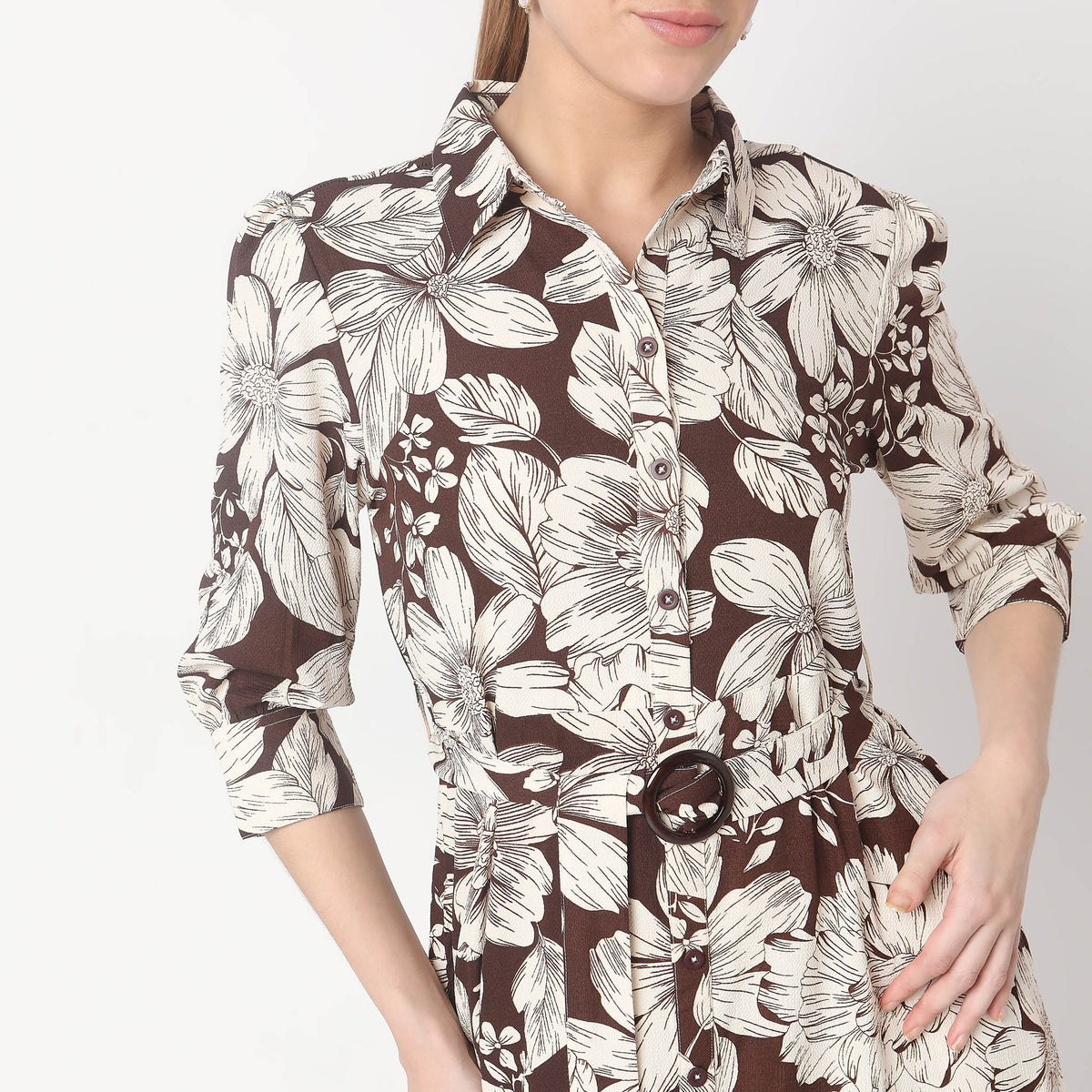 Regular Fit Printed Dress