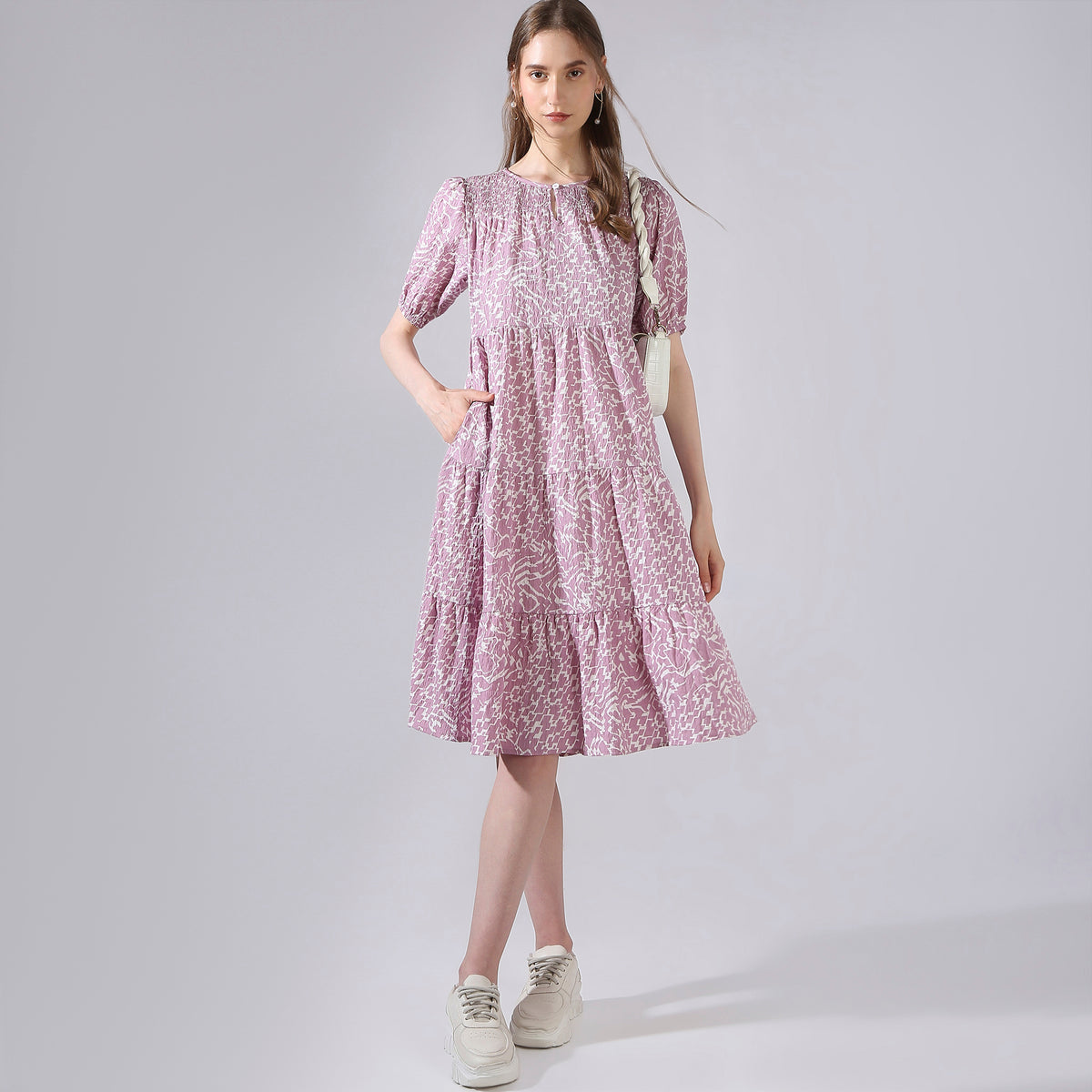 Regular Fit Printed Dress