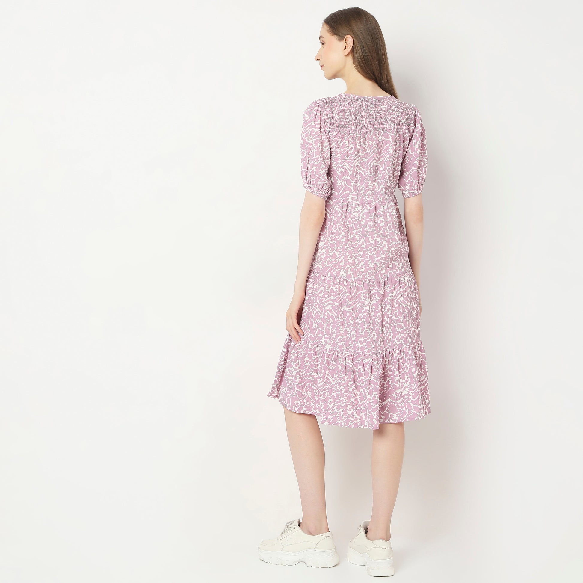 Regular Fit Printed Dress