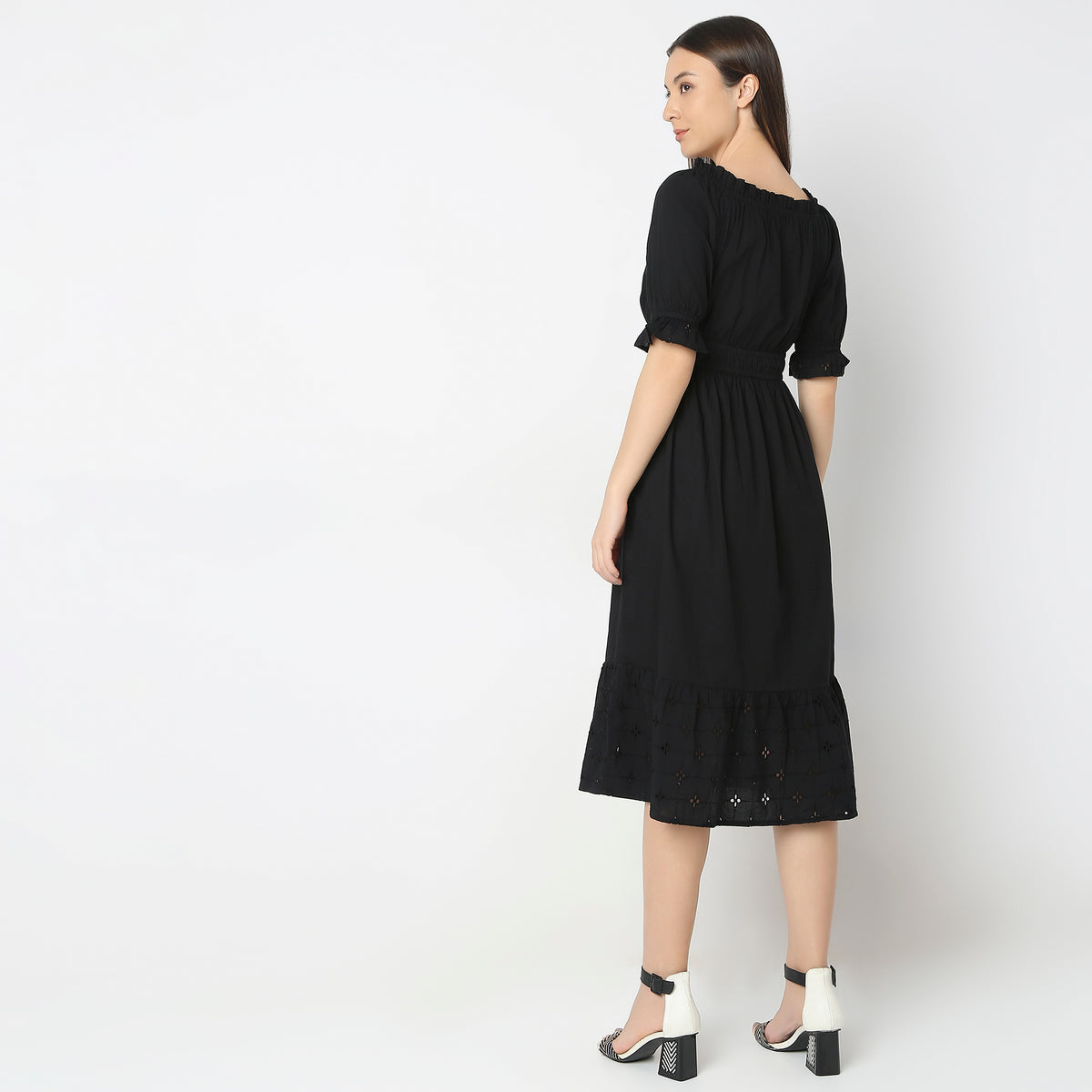 Regular Fit Solid Dress