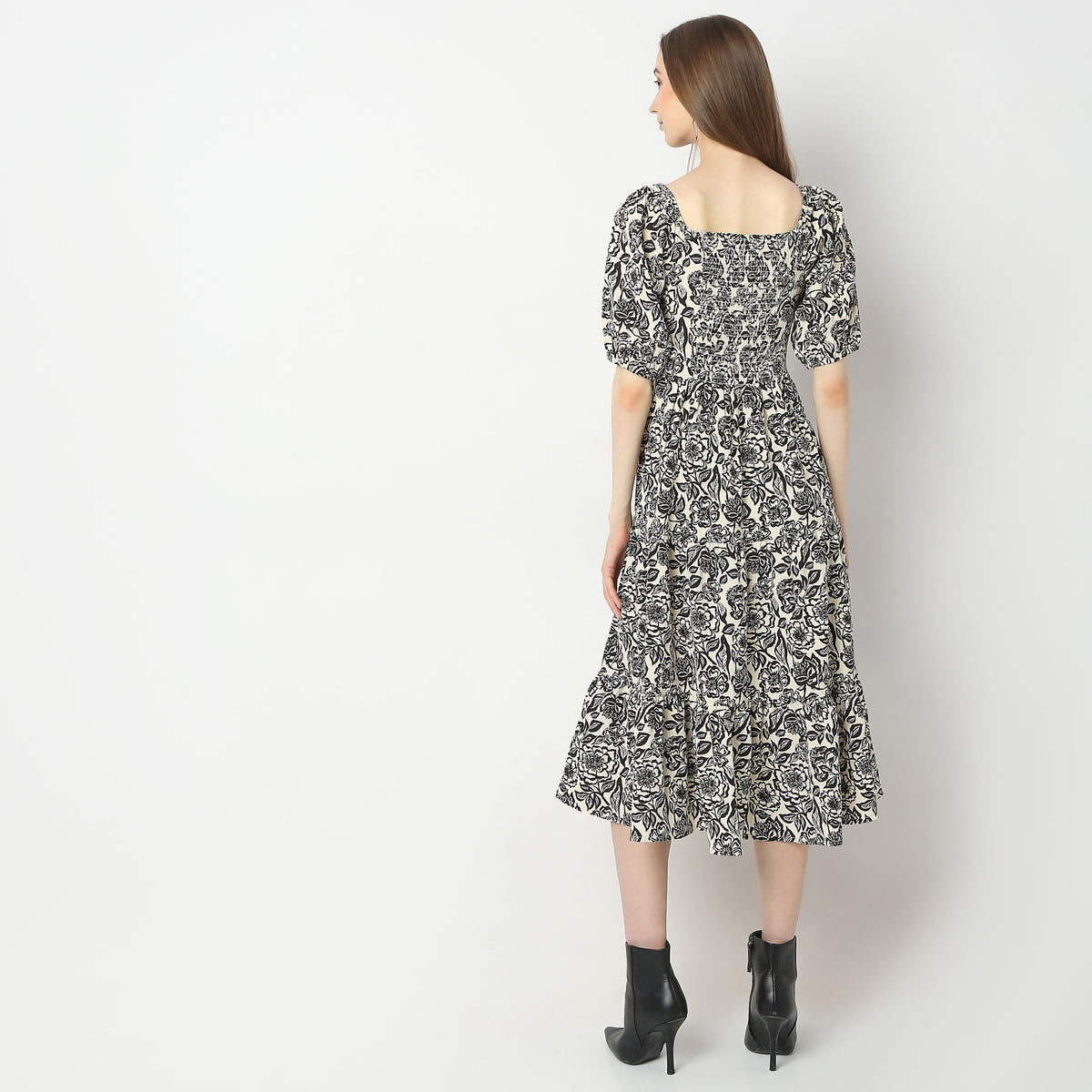 Regular Fit Printed Dress