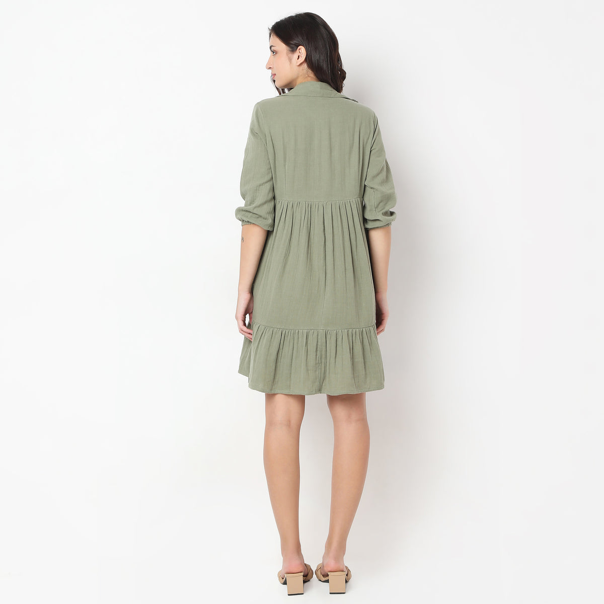 Regular Fit Solid Dress