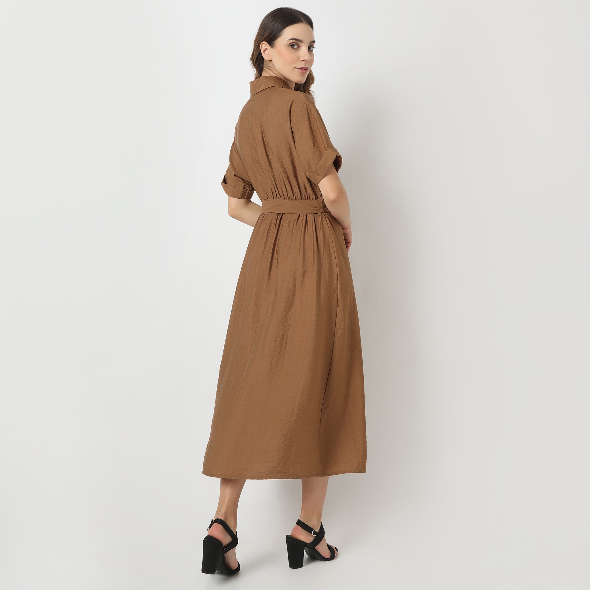 Regular Fit Solid Dress