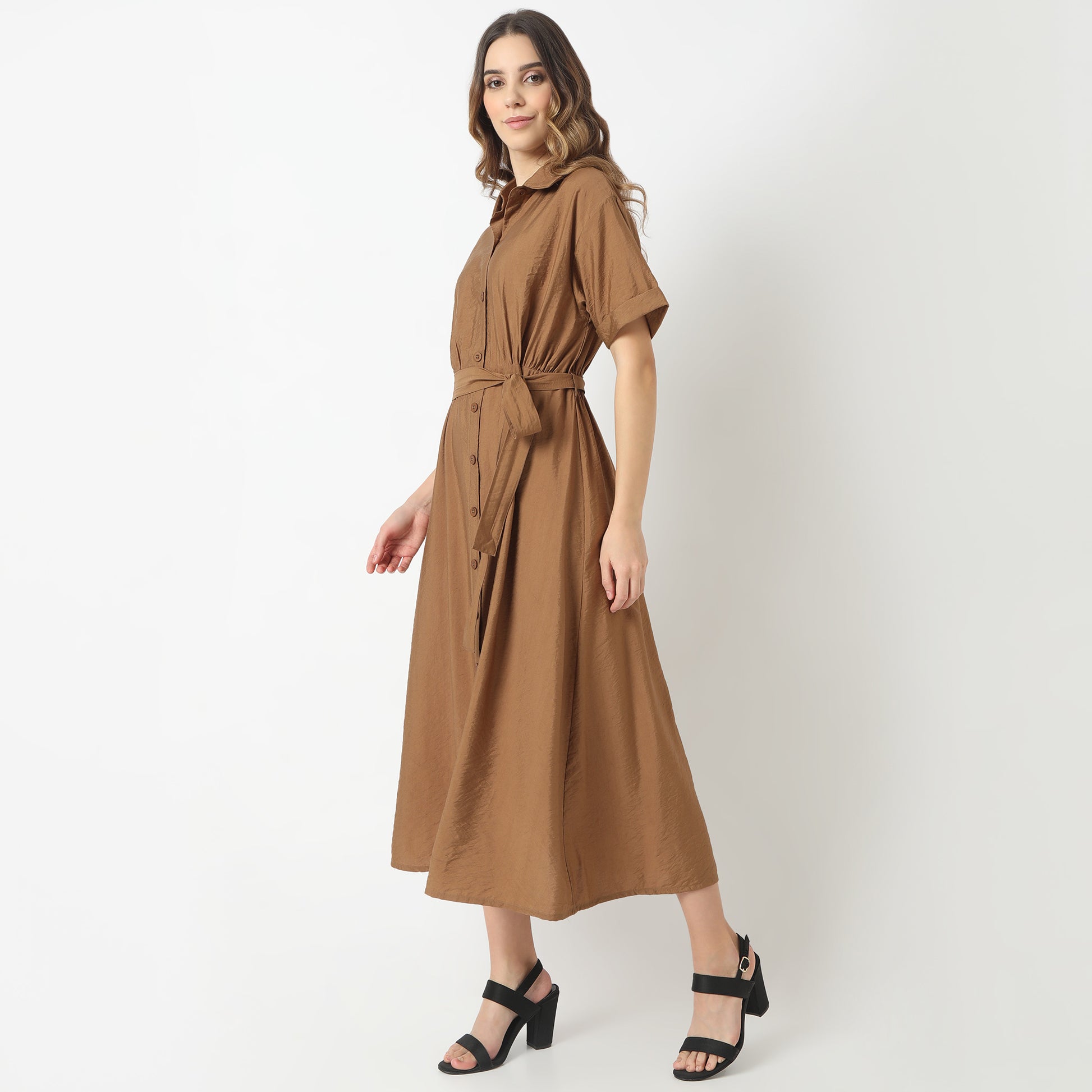 Regular Fit Solid Dress