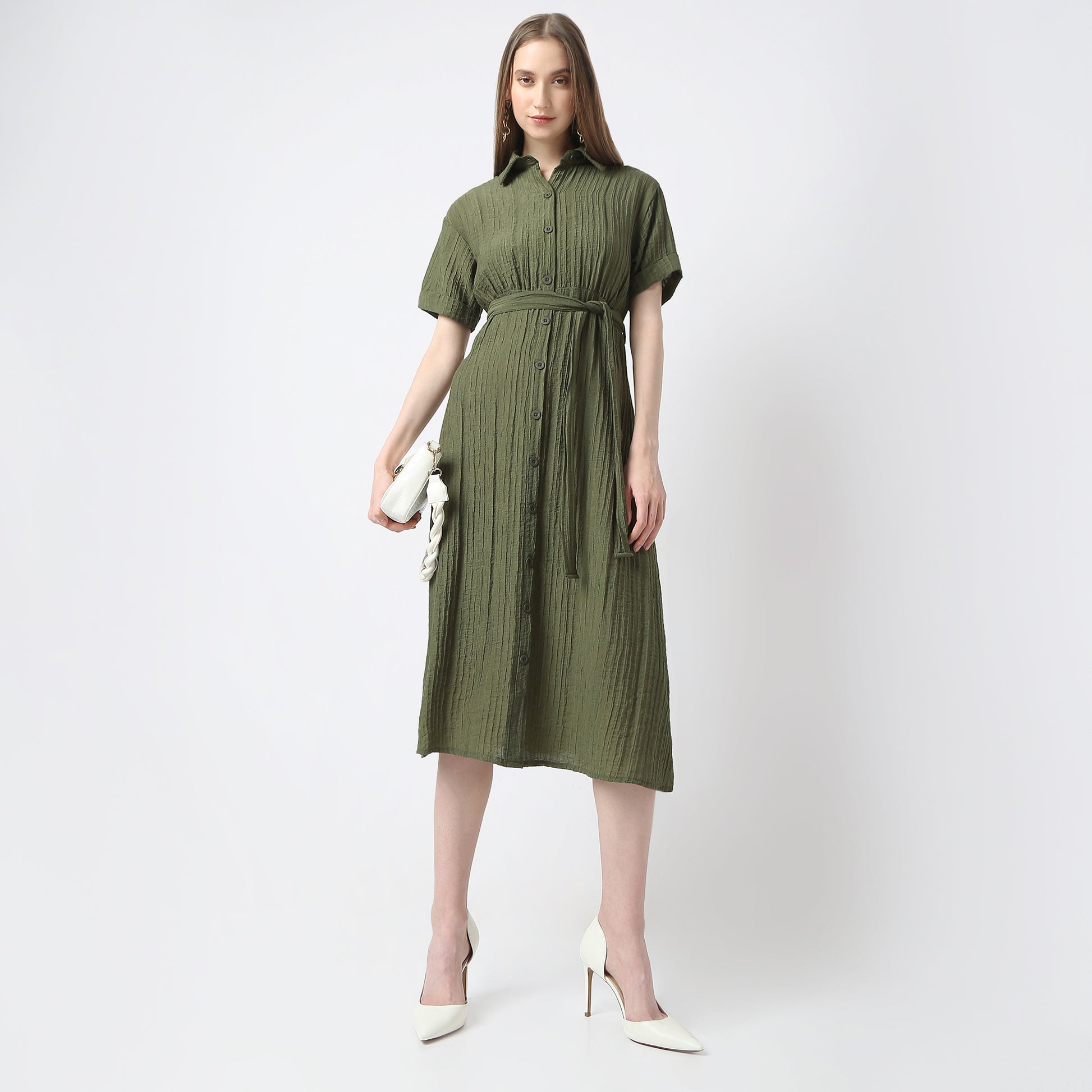Regular Fit Solid Dress