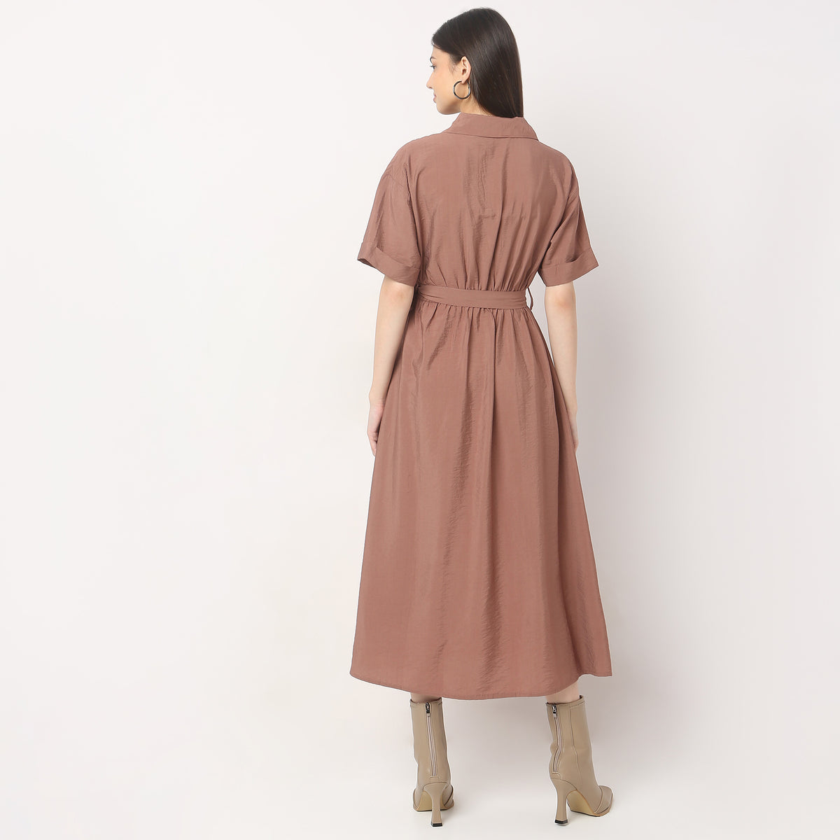 Regular Fit Solid Dress