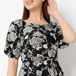Regular Fit Printed Dress