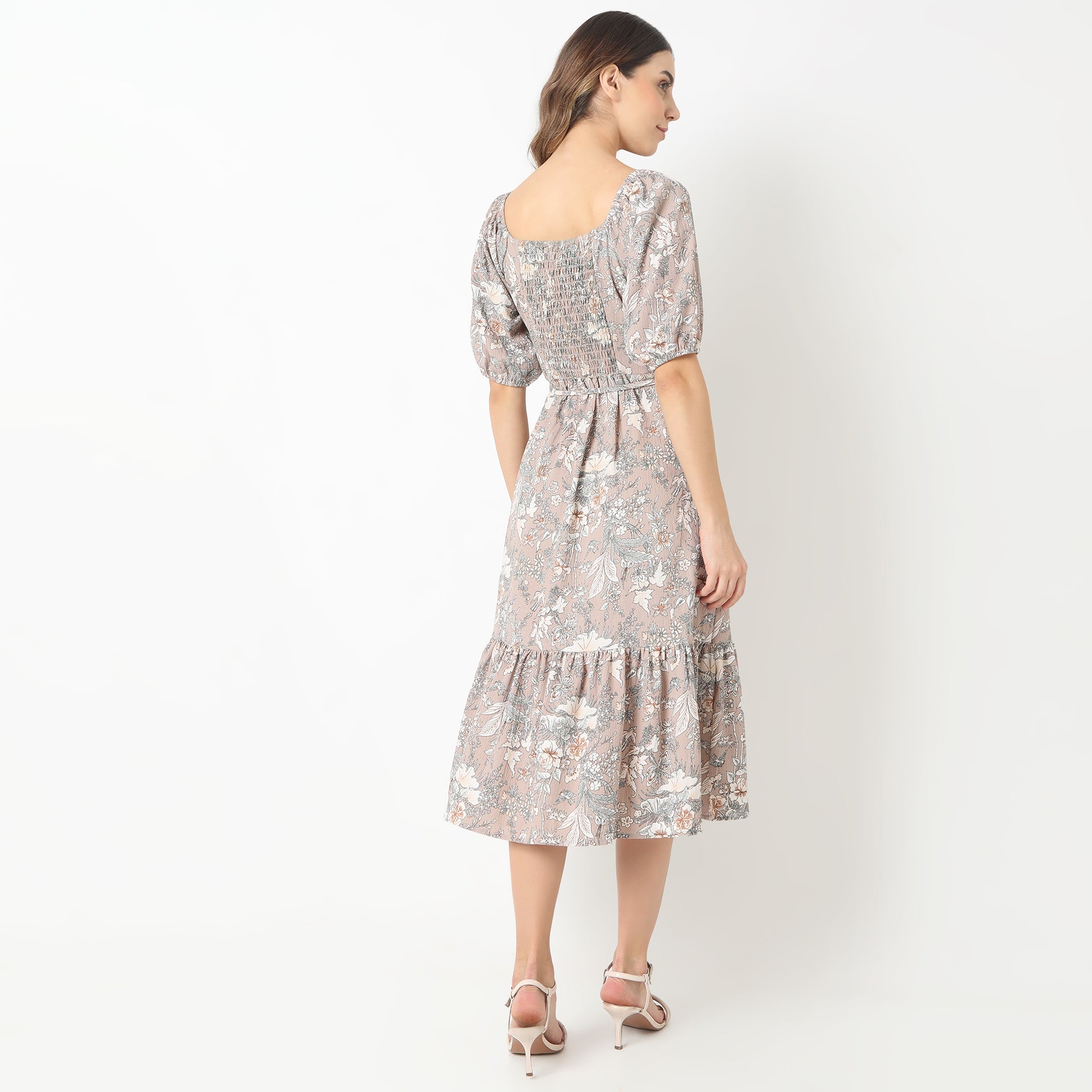 Regular Fit Printed Dress