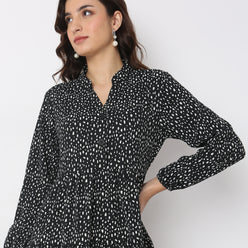 Regular Fit Printed Dress