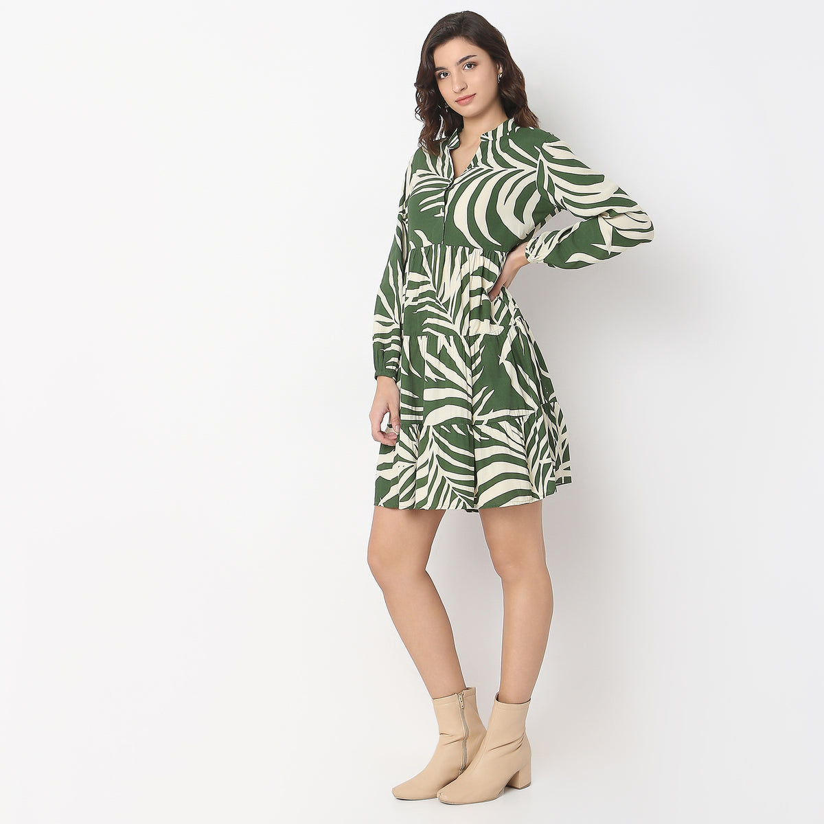 Regular Fit Printed Dress