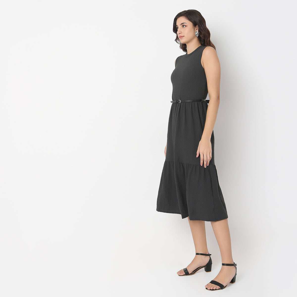 Regular Fit Solid Dress