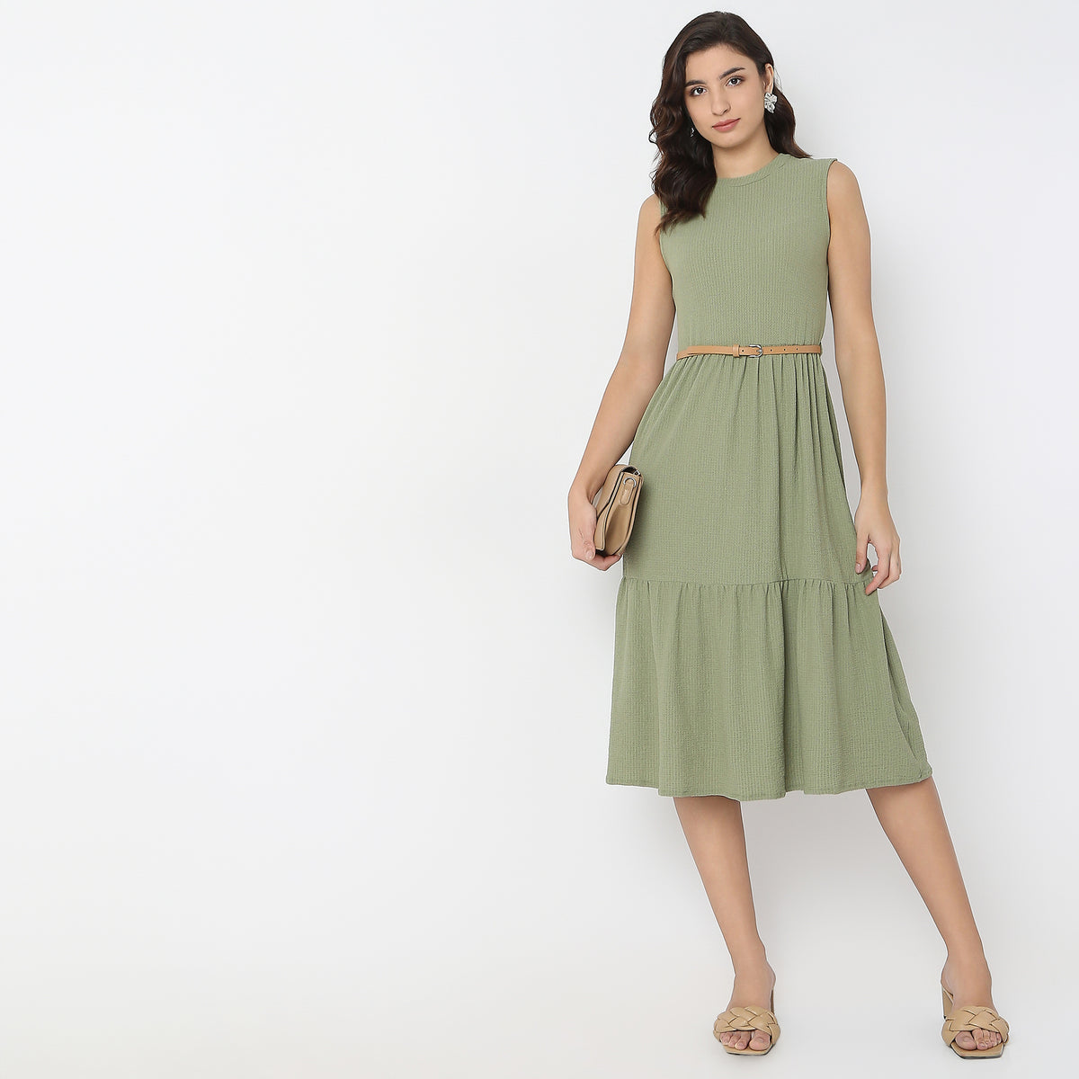 Regular Fit Solid Dress