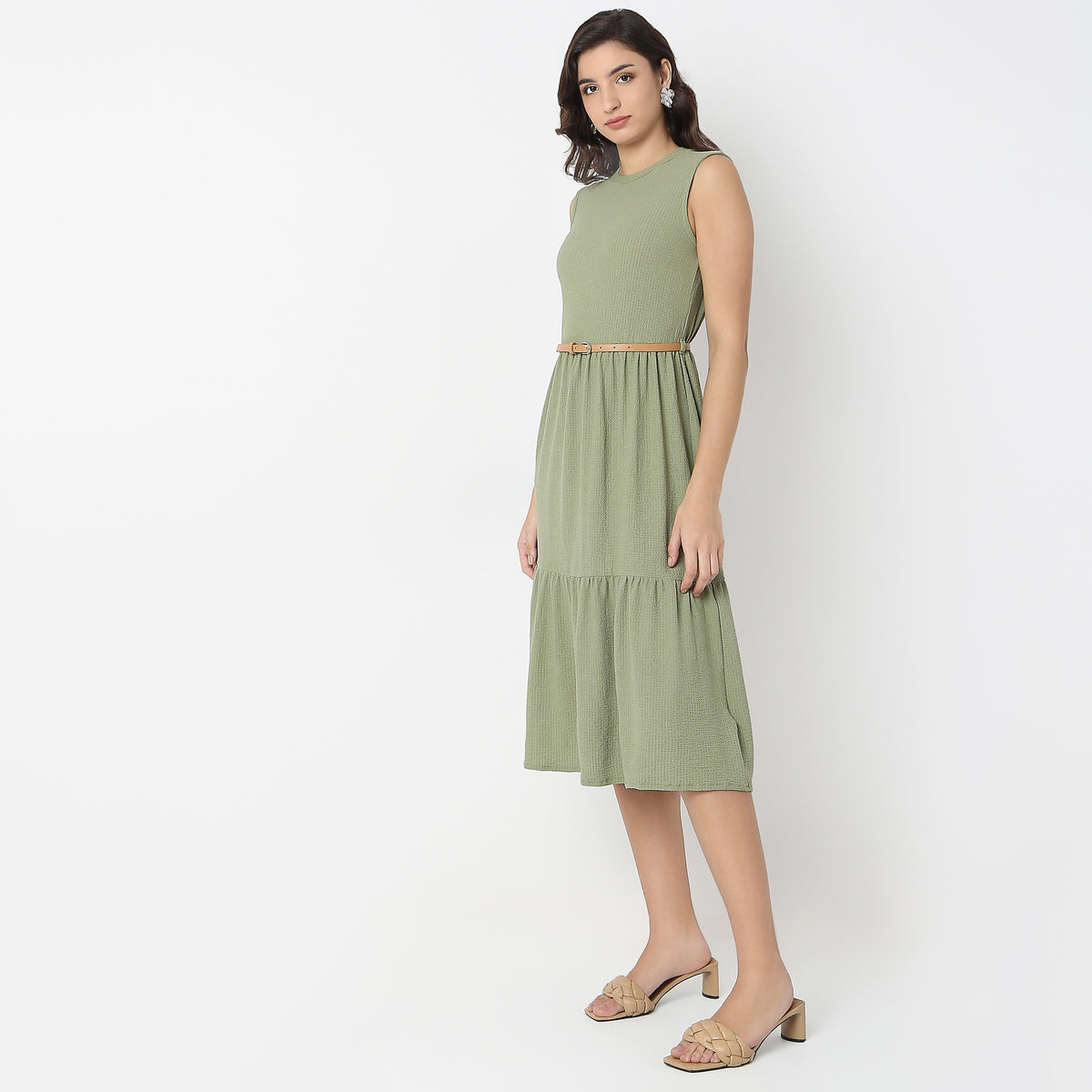 Regular Fit Solid Dress