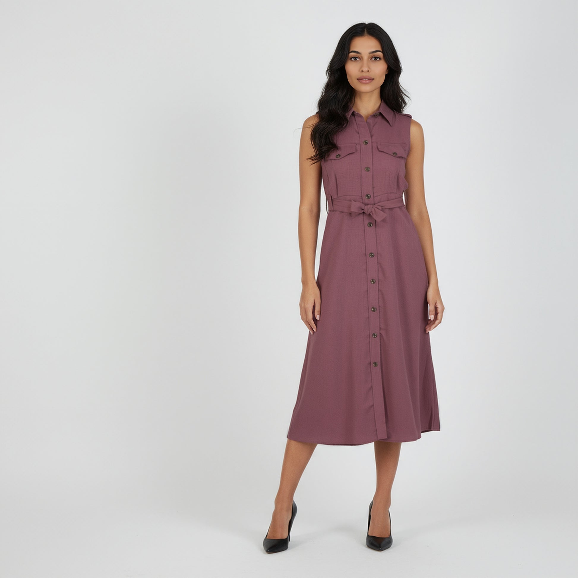 Regular Fit Solid Dress