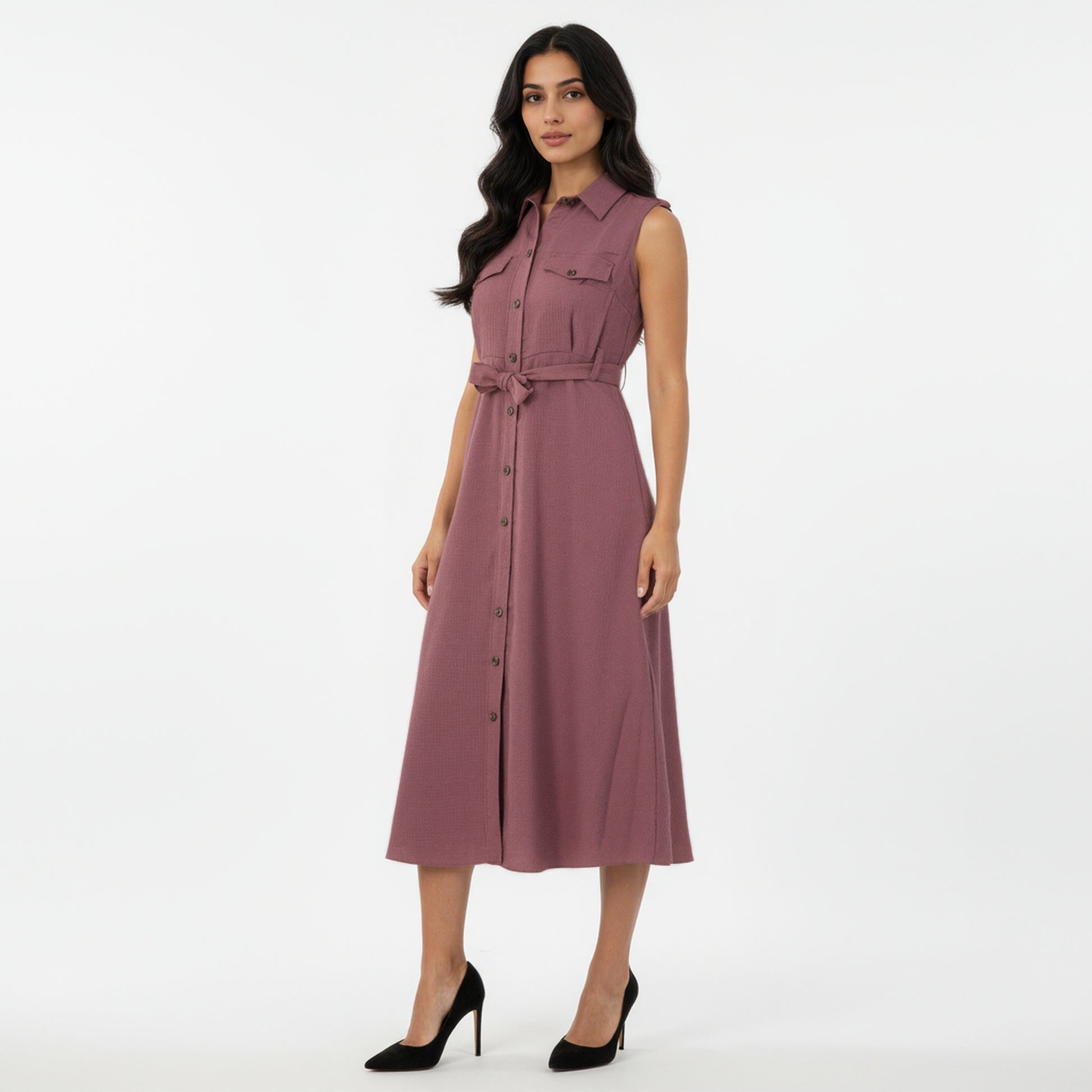 Regular Fit Solid Dress