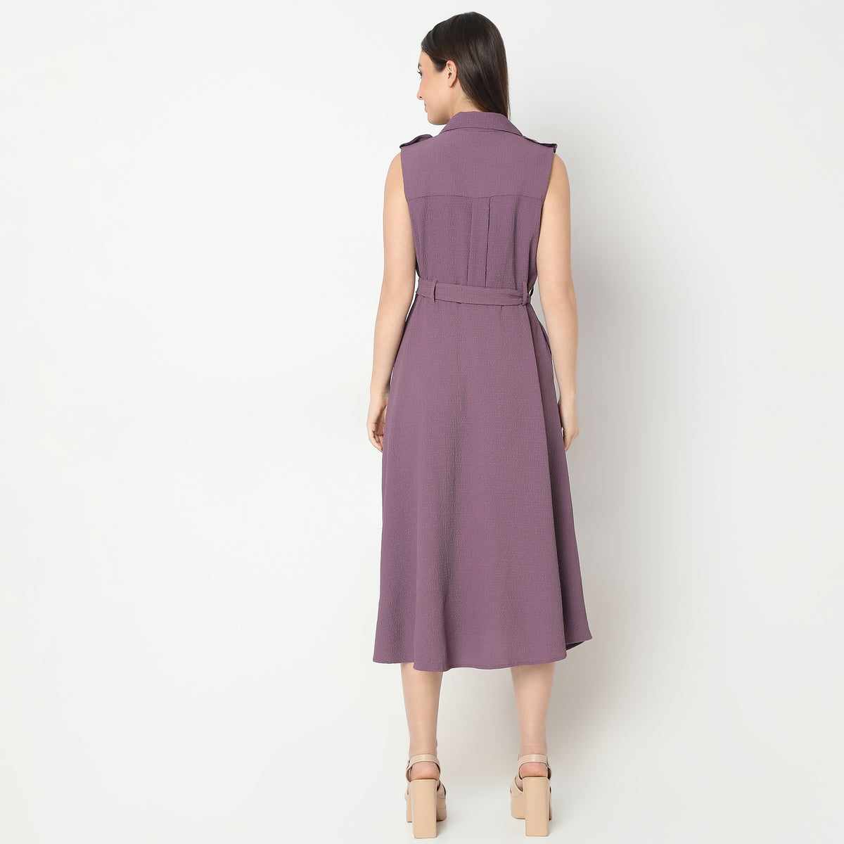 Regular Fit Solid Dress