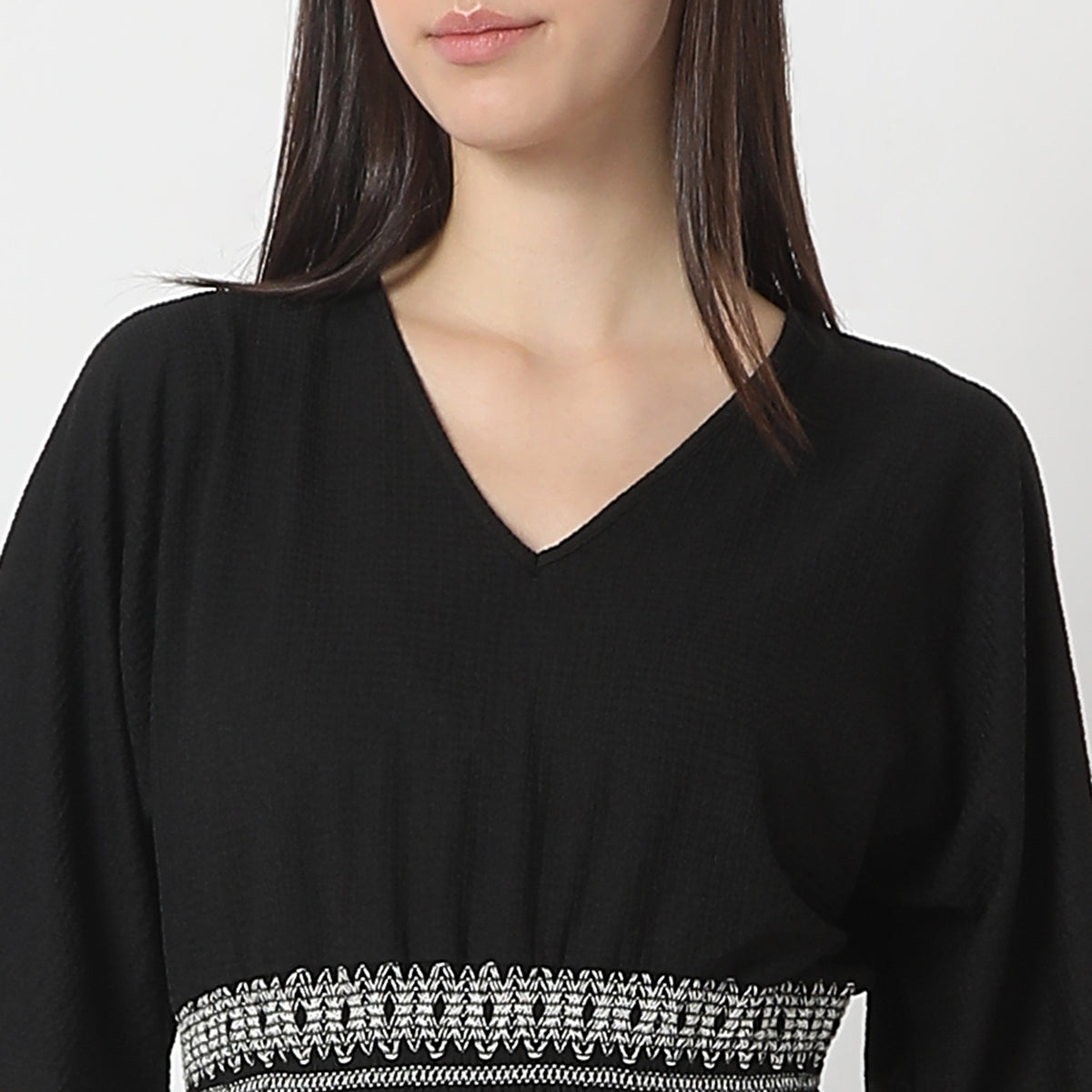 Flare Fit Structured Dress