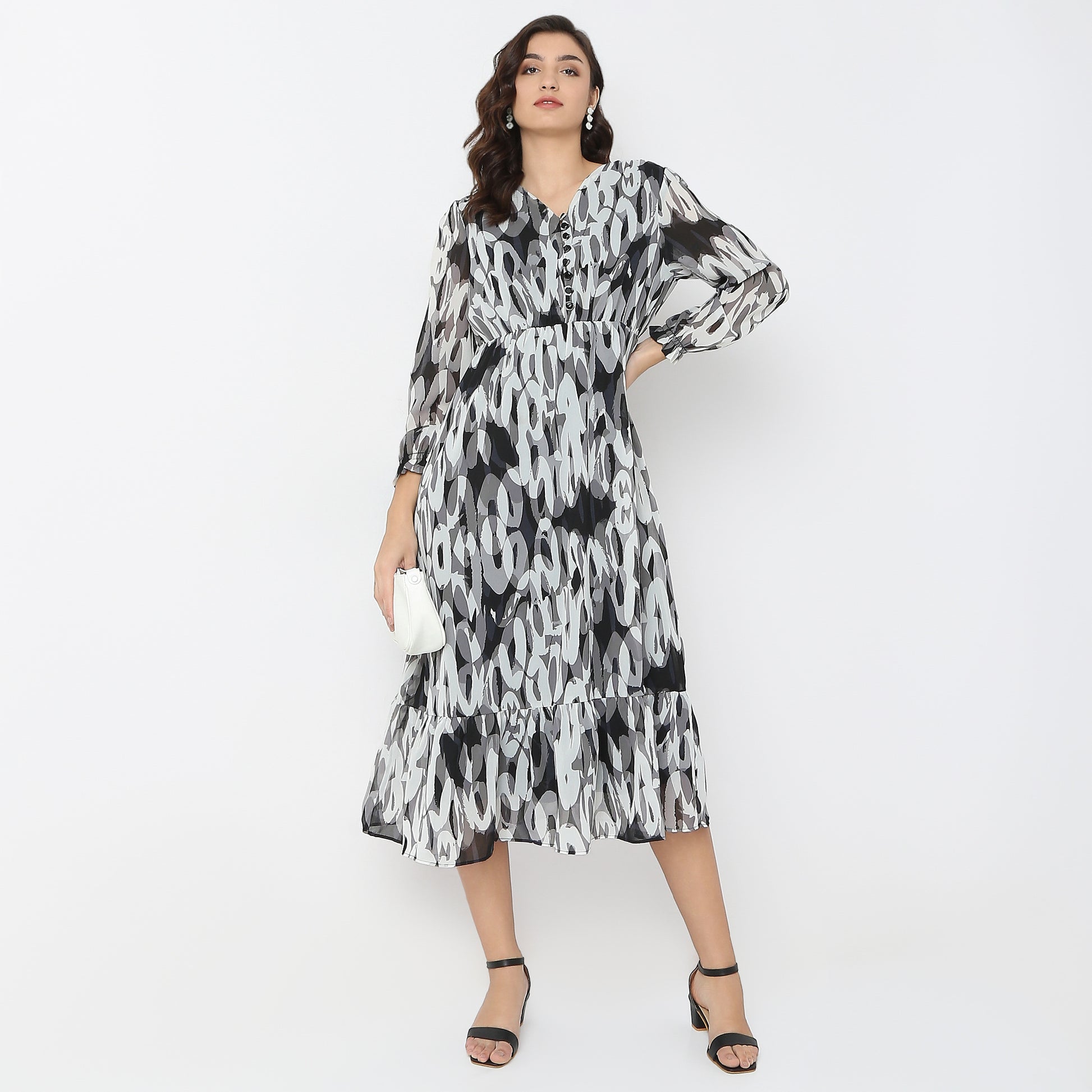 Regular Fit Printed Dress