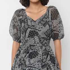 Regular Fit Printed Dress