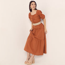 Flare Fit Solid Dress