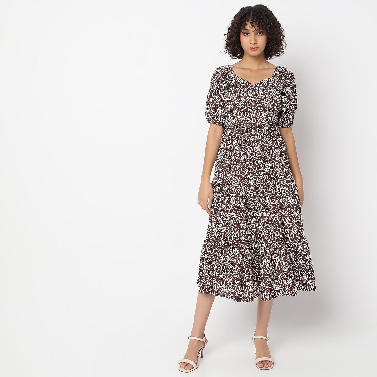 Regular Fit Printed Dress