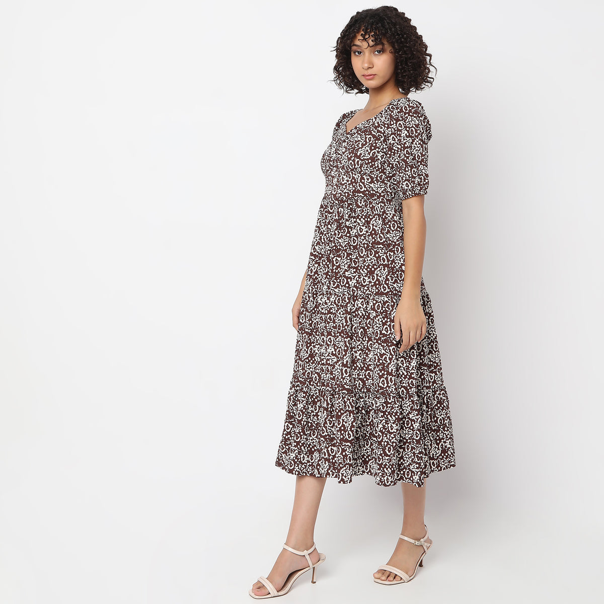 Regular Fit Printed Dress