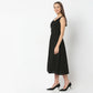 Regular Fit Solid U-Neck Calf Length Dress