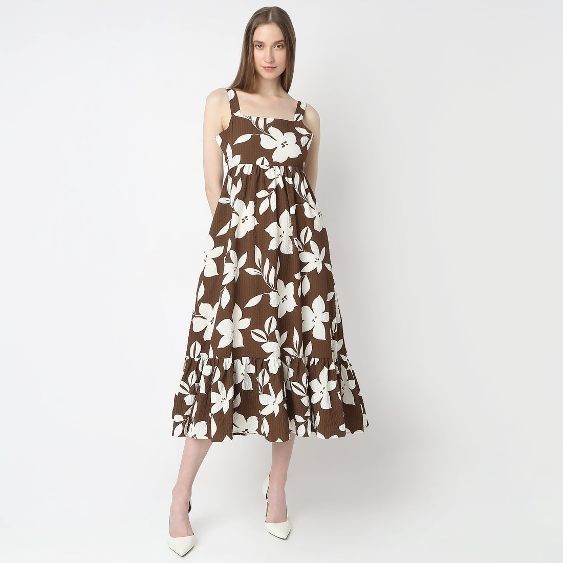 Flare Fit Printed Dress