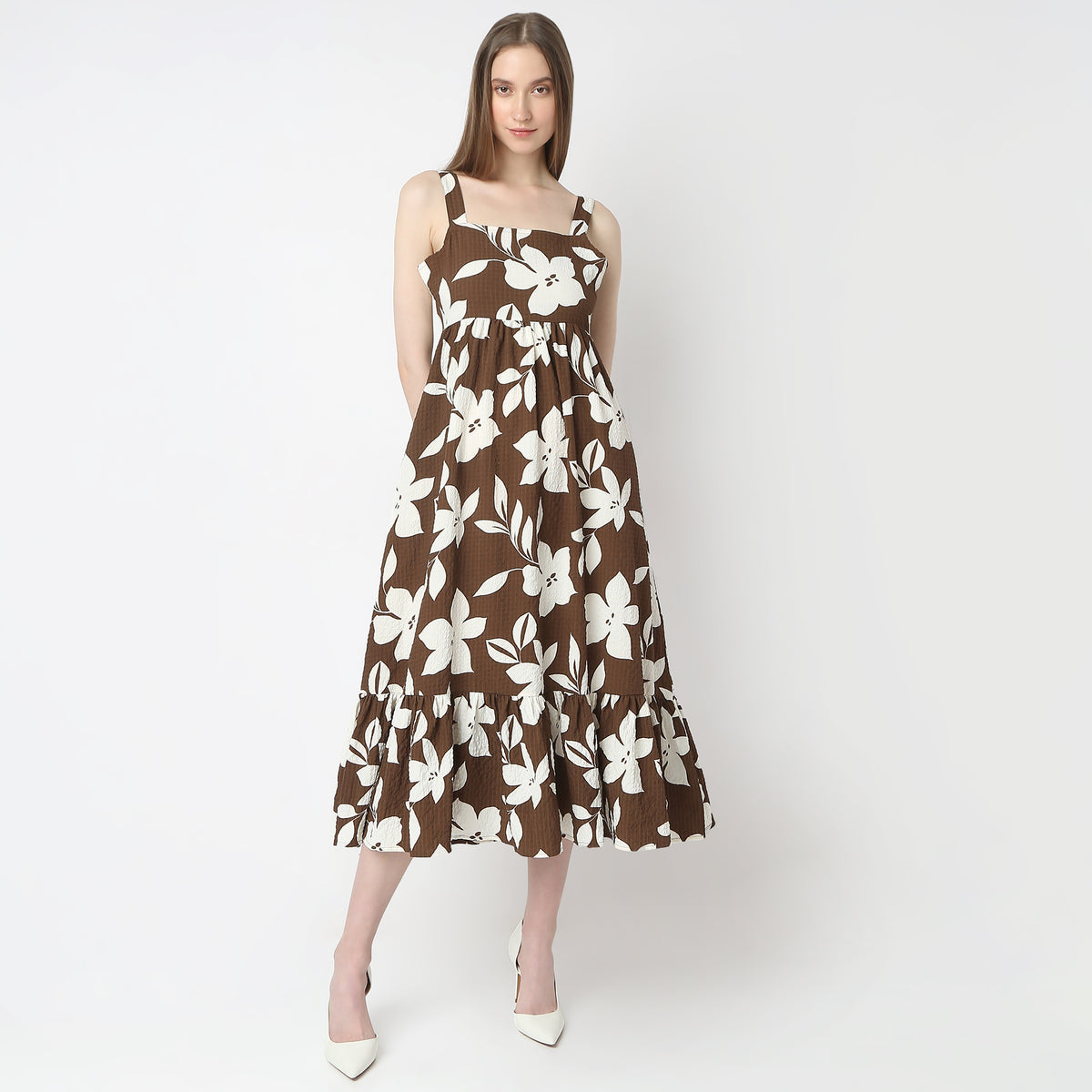 Flare Fit Printed Dress